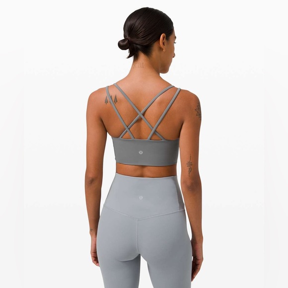 Lululemon Like a Cloud Bra Long Line B/C Cup size 4 Asphalt Grey ASGY - Picture 2 of 6